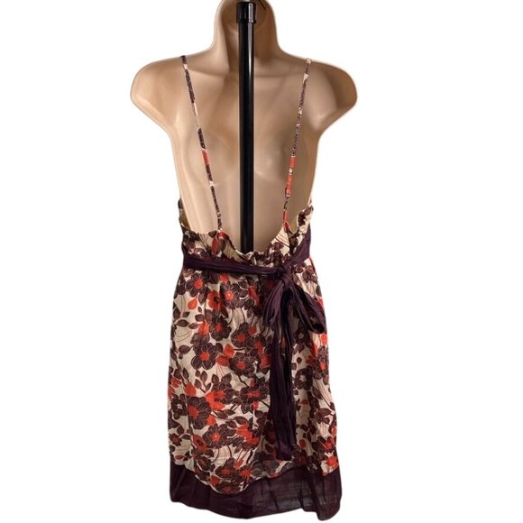 Womens Floral Sundress Spaghetti Straps Empire Waist Size Medium c - Picture 8 of 14